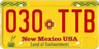 NM license plate 030TTB
