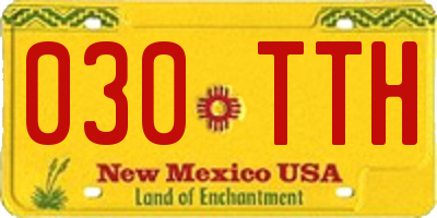 NM license plate 030TTH