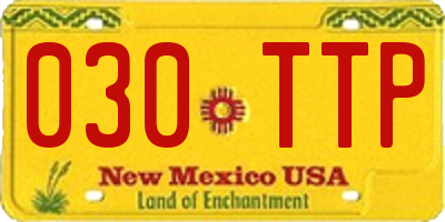 NM license plate 030TTP