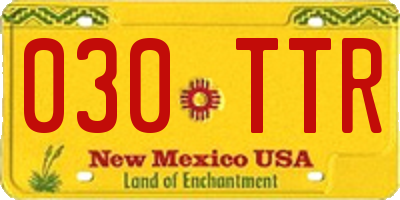 NM license plate 030TTR