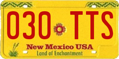 NM license plate 030TTS