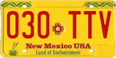 NM license plate 030TTV