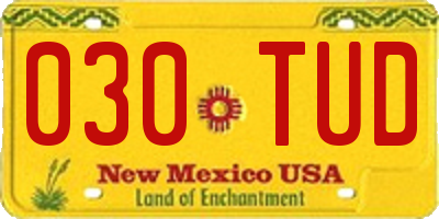 NM license plate 030TUD