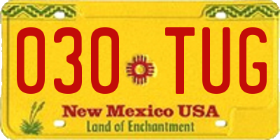 NM license plate 030TUG