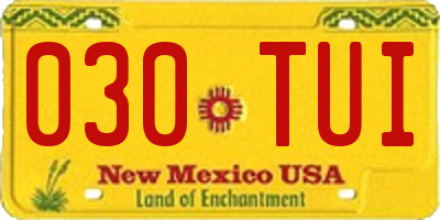 NM license plate 030TUI