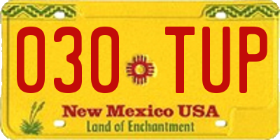 NM license plate 030TUP