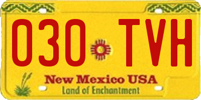 NM license plate 030TVH