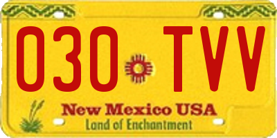 NM license plate 030TVV