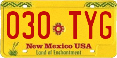 NM license plate 030TYG