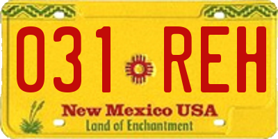 NM license plate 031REH