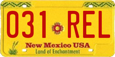 NM license plate 031REL