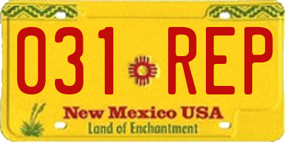 NM license plate 031REP