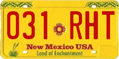 NM license plate 031RHT