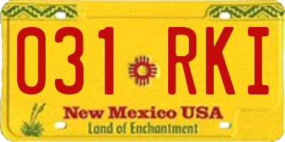 NM license plate 031RKI