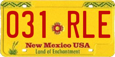 NM license plate 031RLE