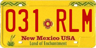 NM license plate 031RLM