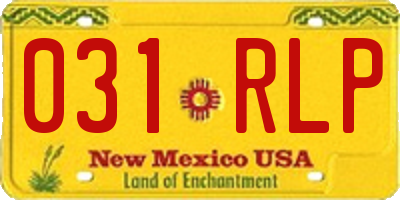 NM license plate 031RLP