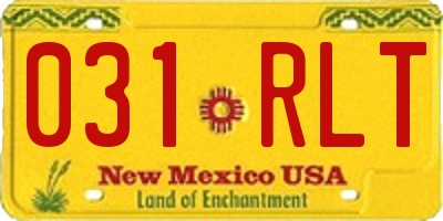 NM license plate 031RLT