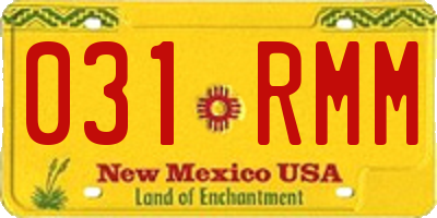 NM license plate 031RMM