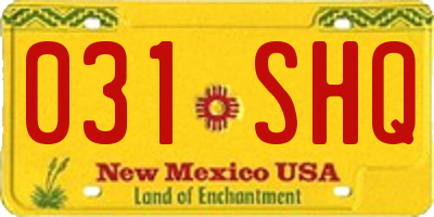 NM license plate 031SHQ