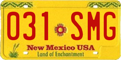 NM license plate 031SMG