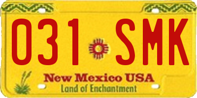 NM license plate 031SMK
