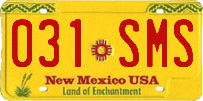NM license plate 031SMS