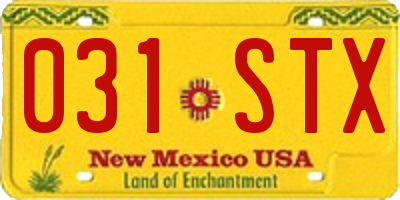 NM license plate 031STX