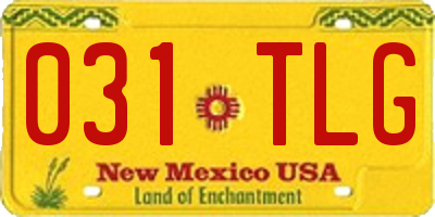 NM license plate 031TLG