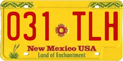NM license plate 031TLH