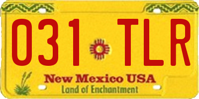 NM license plate 031TLR