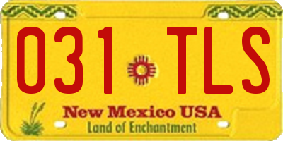 NM license plate 031TLS