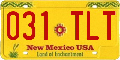 NM license plate 031TLT
