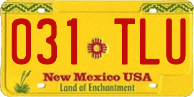NM license plate 031TLU