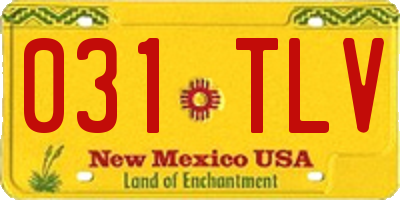NM license plate 031TLV