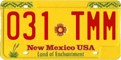 NM license plate 031TMM