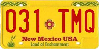 NM license plate 031TMQ