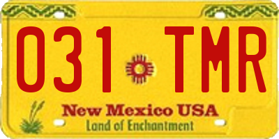 NM license plate 031TMR