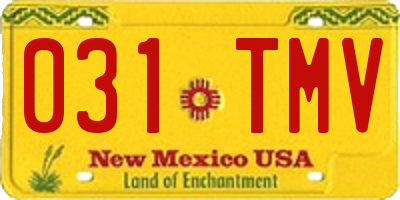 NM license plate 031TMV