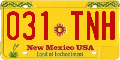 NM license plate 031TNH