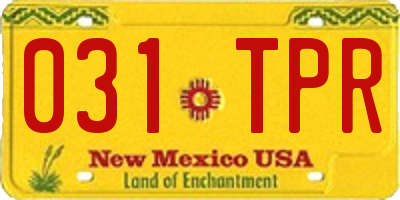 NM license plate 031TPR