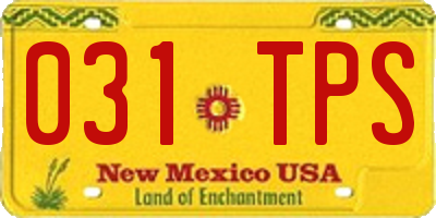 NM license plate 031TPS