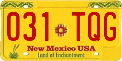 NM license plate 031TQG