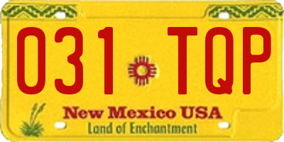 NM license plate 031TQP