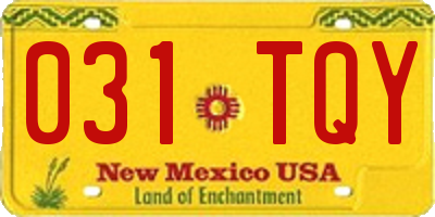NM license plate 031TQY