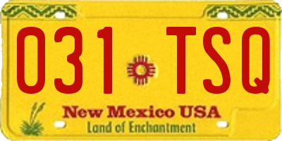 NM license plate 031TSQ