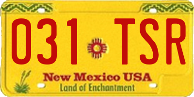 NM license plate 031TSR