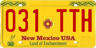 NM license plate 031TTH