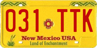 NM license plate 031TTK