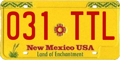 NM license plate 031TTL